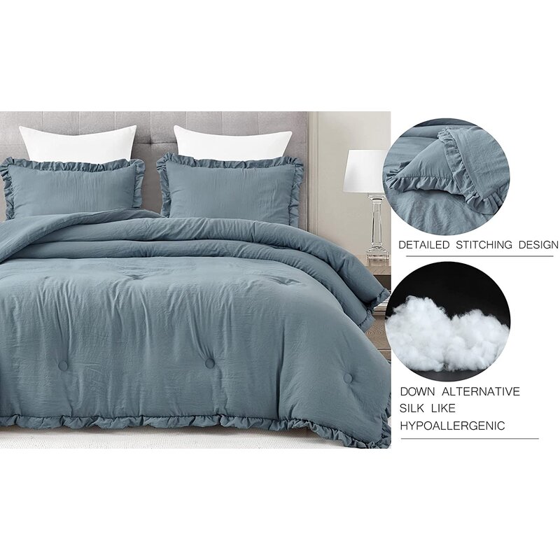 Ruffled Edge Comforter and offers Sham Set